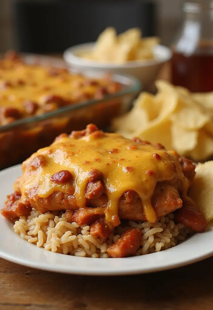 25 Comforting Rice with Chicken Recipes That'll Warm Your Soul (Wait Until You Try #12!) - 13. BBQ Chicken and Rice Bake
