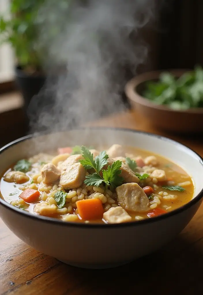 25 Comforting Rice with Chicken Recipes That'll Warm Your Soul (Wait Until You Try #12!) - 15. Chicken and Vegetable Rice Soup