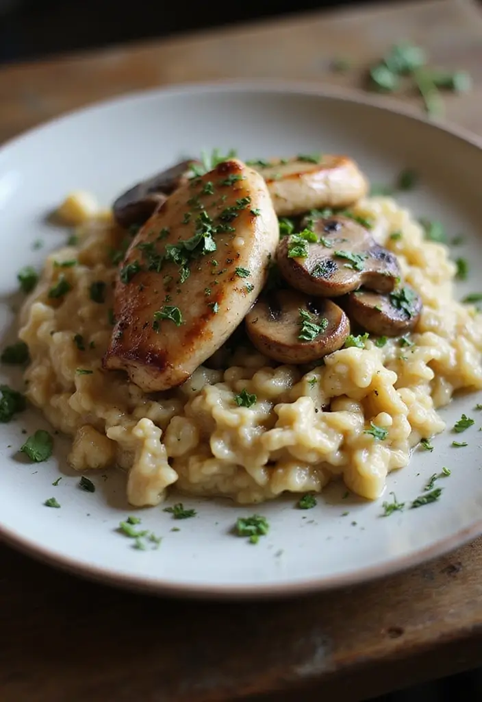 25 Comforting Rice with Chicken Recipes That'll Warm Your Soul (Wait Until You Try #12!) - 4. Creamy Chicken and Mushroom Risotto