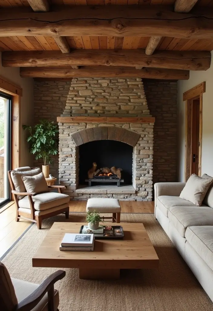 25 Gorgeous Living Room Styles That'll Make You Want to Redecorate Right Now! - 12. Rustic Retreat