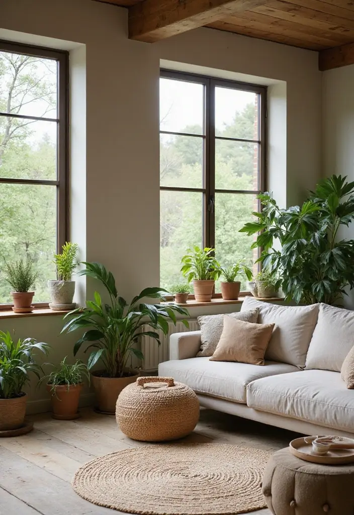 25 Gorgeous Living Room Styles That'll Make You Want to Redecorate Right Now! - 25. Nature Inspired
