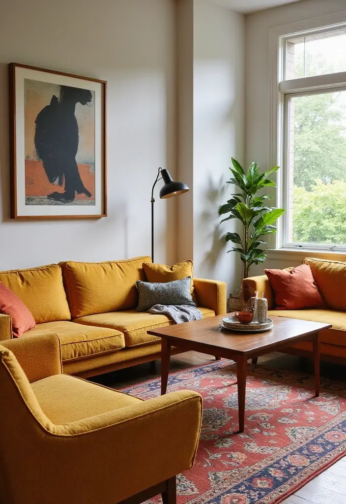 25 Gorgeous Living Room Styles That'll Make You Want to Redecorate Right Now! - 6. Mid-Century Modern