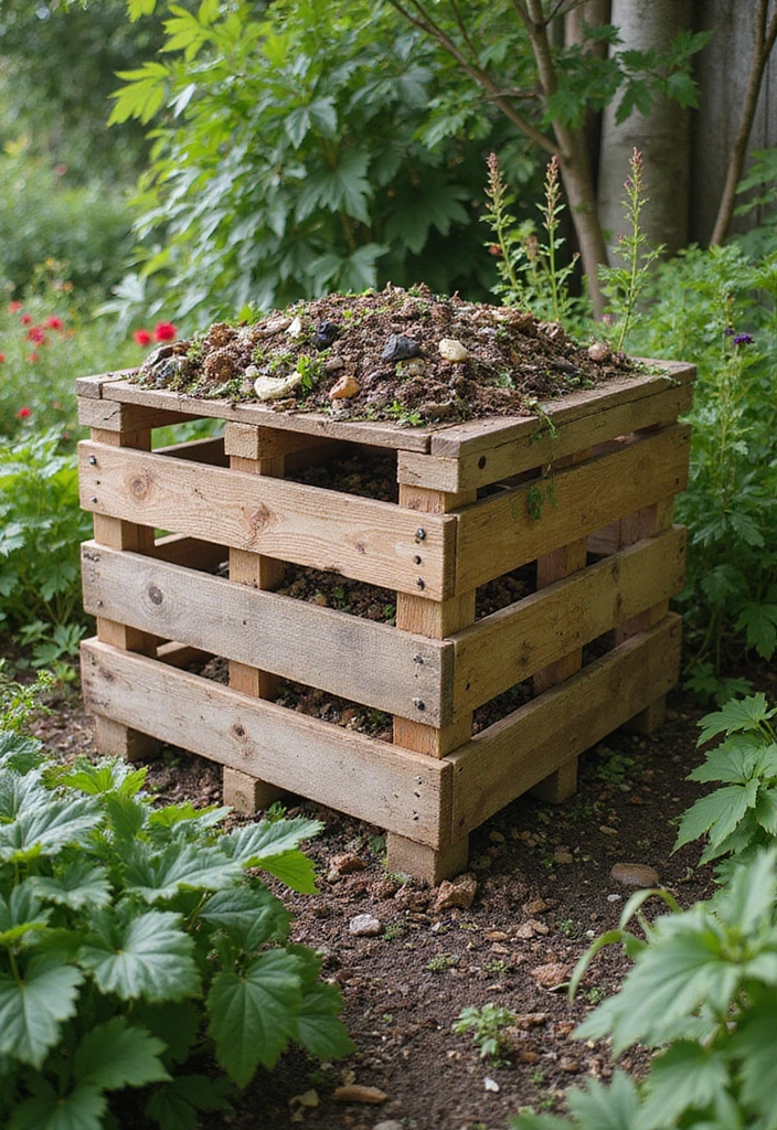 25 Stylish DIY Garden Decor Ideas That Will Wow Your Guests (You’ll Want #12 in Your Yard!) - 21. DIY Compost Bin