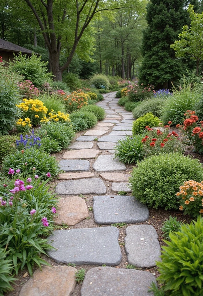 25 Stylish DIY Garden Decor Ideas That Will Wow Your Guests (You’ll Want #12 in Your Yard!) - 3. Stone Pathway Art