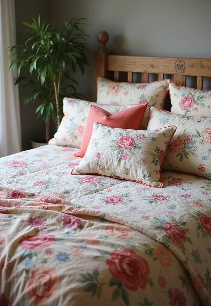 25 Whimsical Fairy Bedroom Ideas That'll Make You Believe in Magic Again! - 4. Floral Bedding Sets