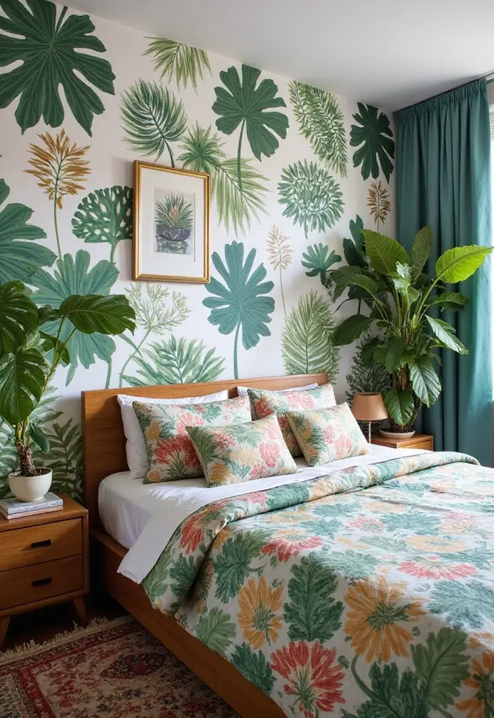 20 Bold Color Patterns for Your Bedroom That Will Leave You Breathless! - 18. Urban Jungle