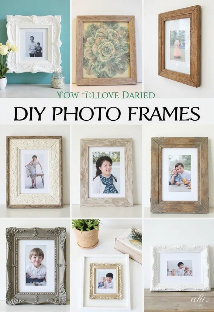 21 Fun Craft Ideas That'll Keep You Busy All Weekend (You Won't Believe #8!) - 12. DIY Photo Frames