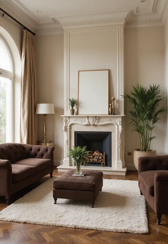 12 Art Deco Color Palettes That Will Inspire Your Next Home Makeover (Don’t Miss #6!) - 7. Cream & Chocolate Brown
