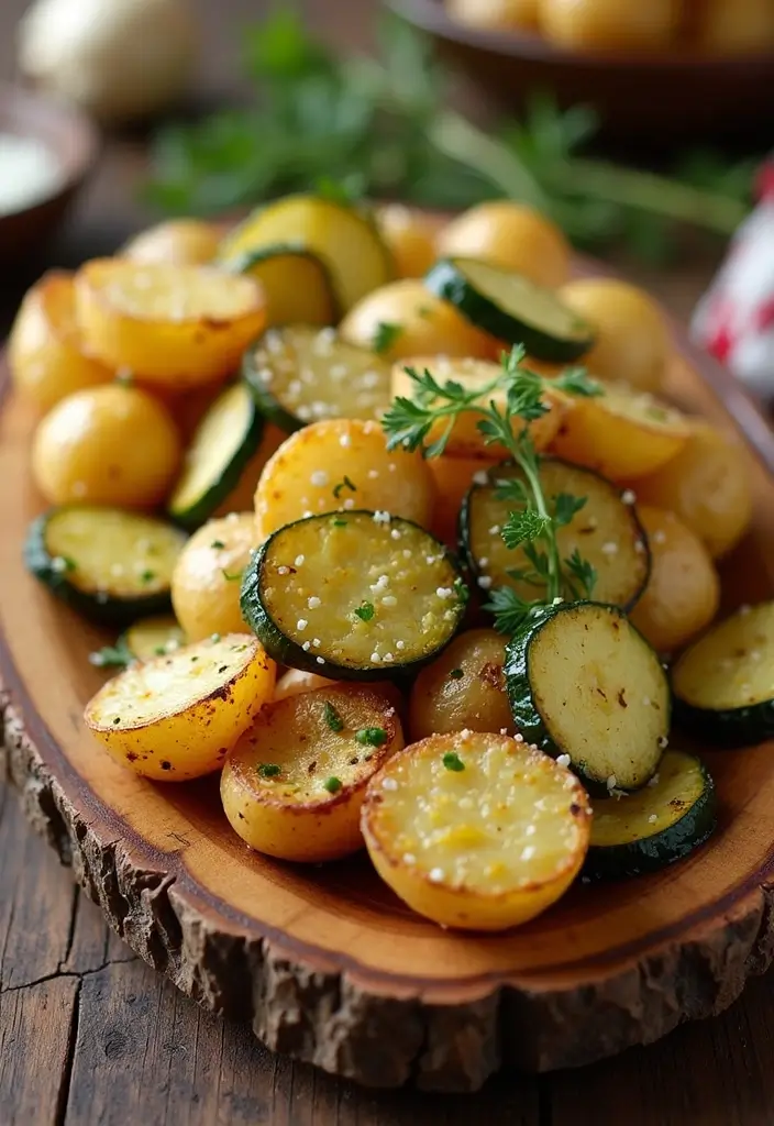 20 Comforting Garlic Herb Roasted Potatoes & Zucchini Recipes You Can't Resist! - 5. Parmesan Garlic Roasted Potatoes & Zucchini