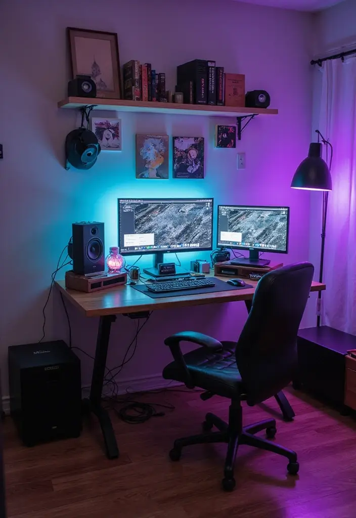 25 Trendy Teen Room Decor Ideas That'll Make You Want to Redecorate ASAP! - 8. Tech-Savvy Setup