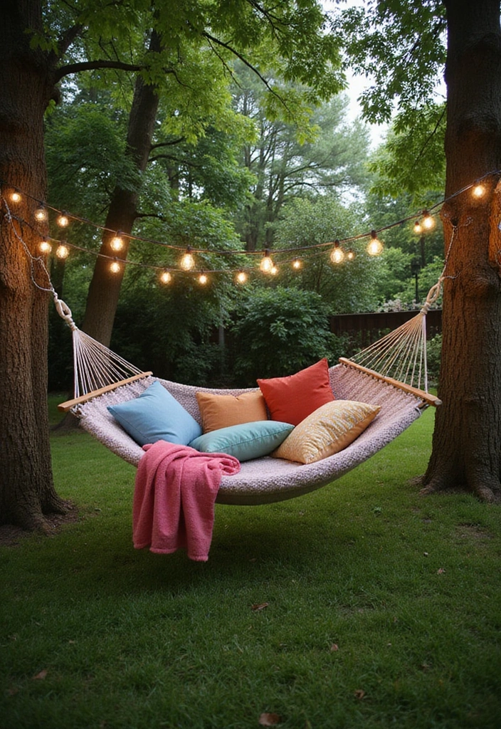 21 Stunning Bohemian Outdoor Spaces That Will Make You Never Want to Leave! - 1. Dreamy Hammock Retreat
