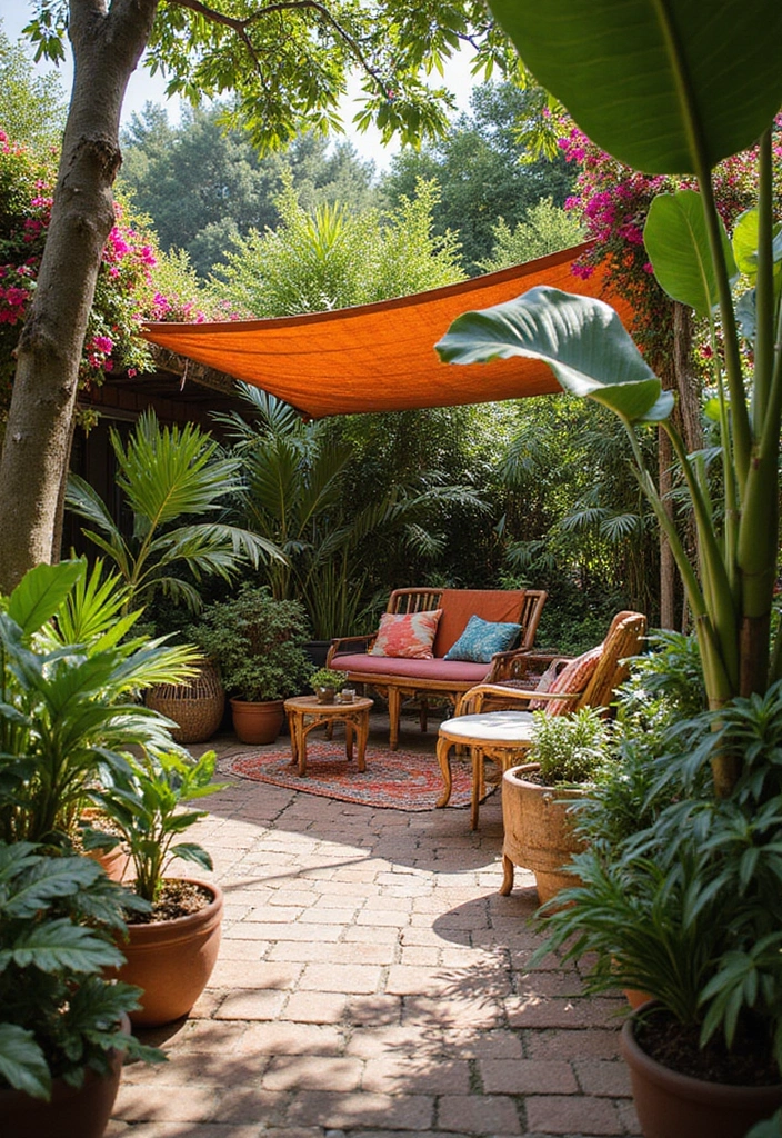 21 Stunning Bohemian Outdoor Spaces That Will Make You Never Want to Leave! - 18. Tropical Boho Vibes