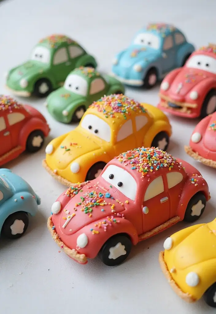 20 Amazing Car Design Birthday Cakes That Will Steal the Show (You Won't Believe #12!) - 18. Themed Cake Pops for Car Lovers