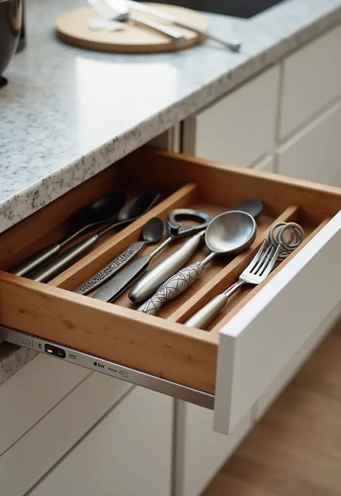 20 Drawer Storage Solutions That Will Revolutionize Your Kitchen (#8 Is a Game-Changer!) - 10. Drawer-Specific Tool Holders