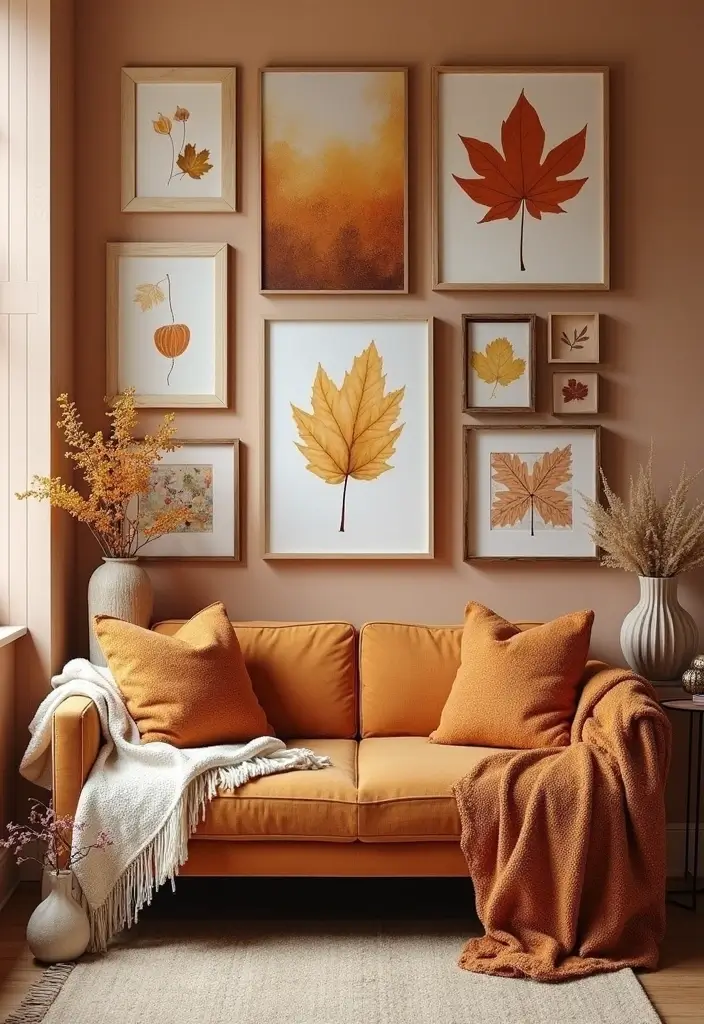 14 Fall Wall Decor Ideas That'll Make Your Walls Sing with Autumn Vibes! - 9. Fall Color Palette