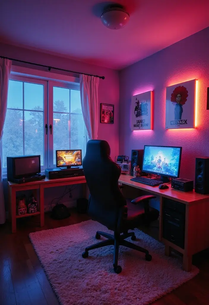 25 Trendy Teen Room Decor Ideas That'll Make You Want to Redecorate ASAP! - 20. Retro Gaming Zone