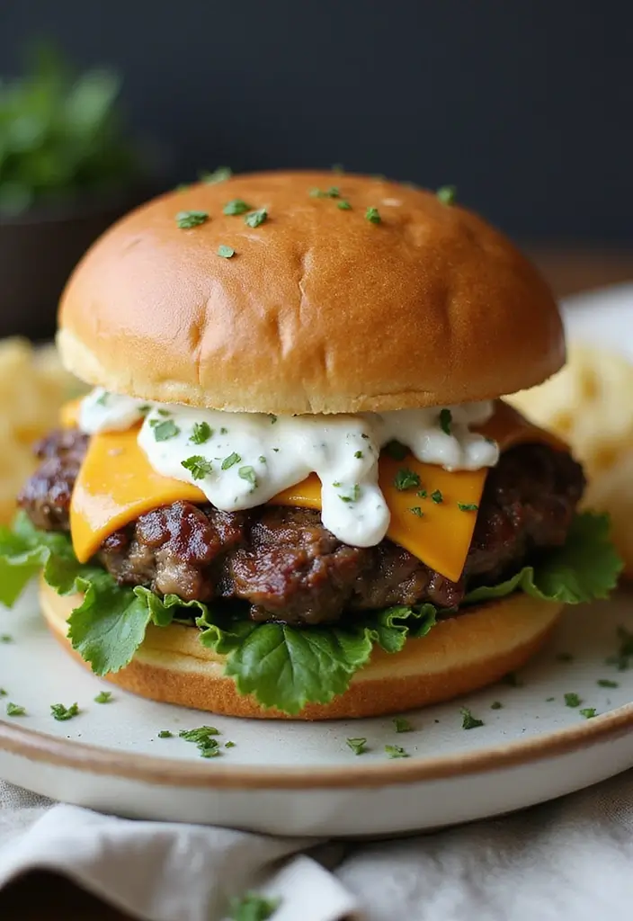 21 Cheesy Cheeseburger Recipes That'll Make You Melt (Literally!) - 14. Mediterranean Lamb Cheeseburger