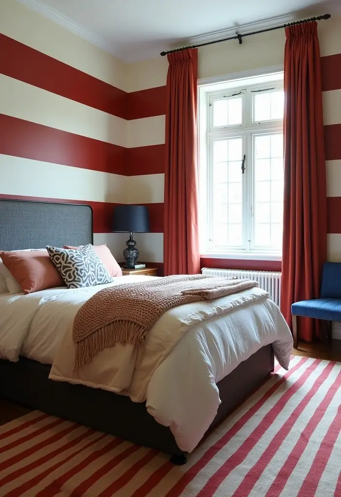 20 Bold Color Patterns for Your Bedroom That Will Leave You Breathless! - 8. Bold and Bright Stripes