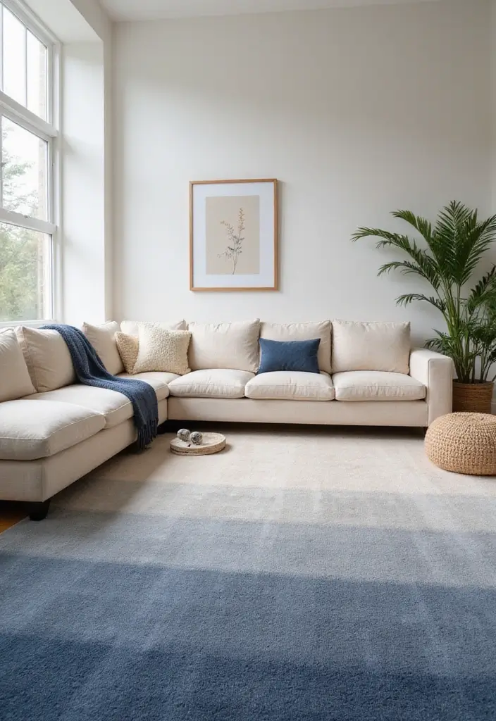19 Colorful Carpet Designs for Living Rooms That Will Brighten Your Day (Wait Until You See #10!) - 9. Ombre Effects