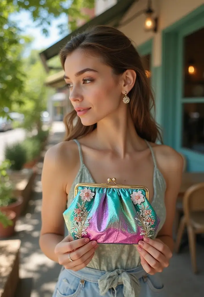 17 Trendy Handmade Pearl Pouches That Will Steal the Show This Wedding Season! - 3. Bold Colored Pearl Pouch