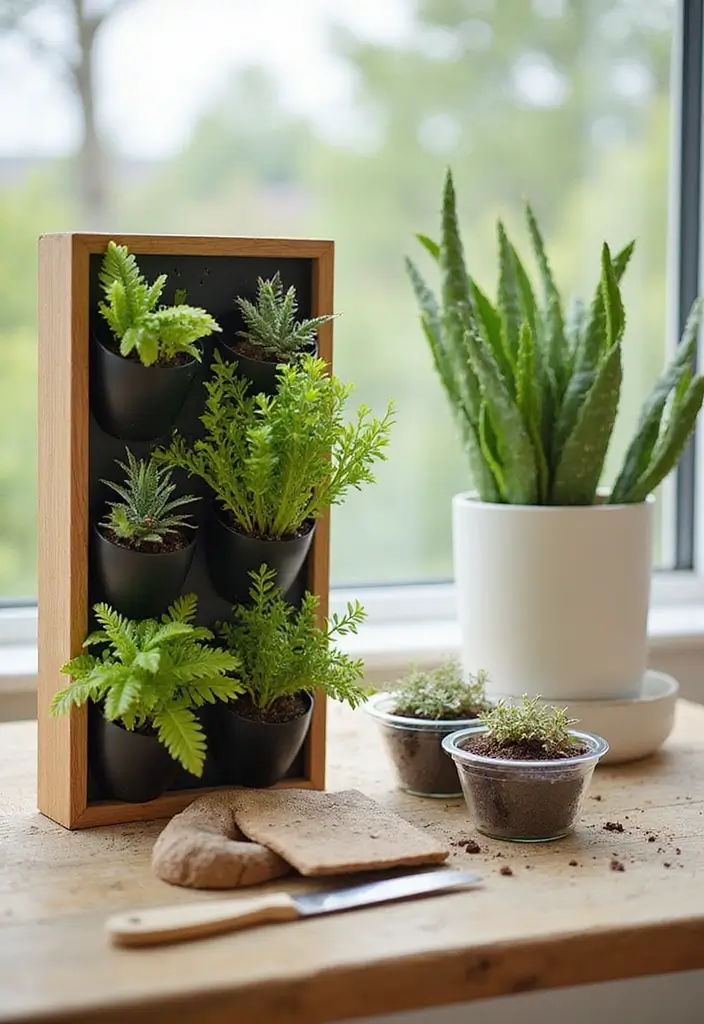 15 Vertical Garden Ideas That Will Transform Your Urban Space into a Green Oasis! - 13. DIY Vertical Garden Kits: Customized Creations