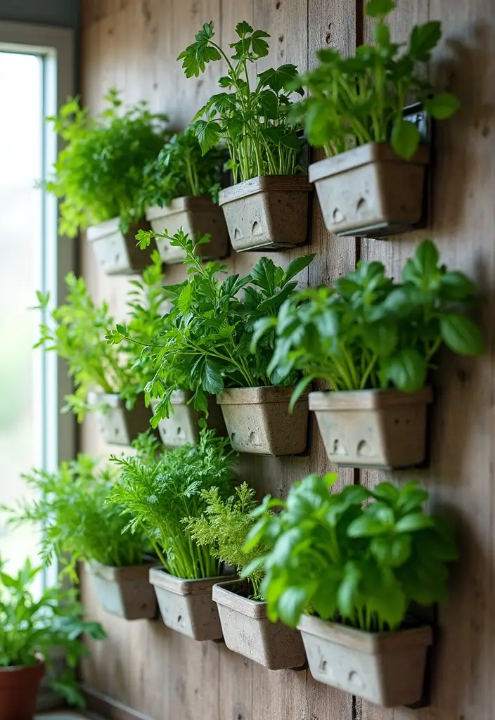15 Vertical Garden Ideas That Will Transform Your Urban Space into a Green Oasis! - 9. Vertical Herb Garden: Culinary Delights