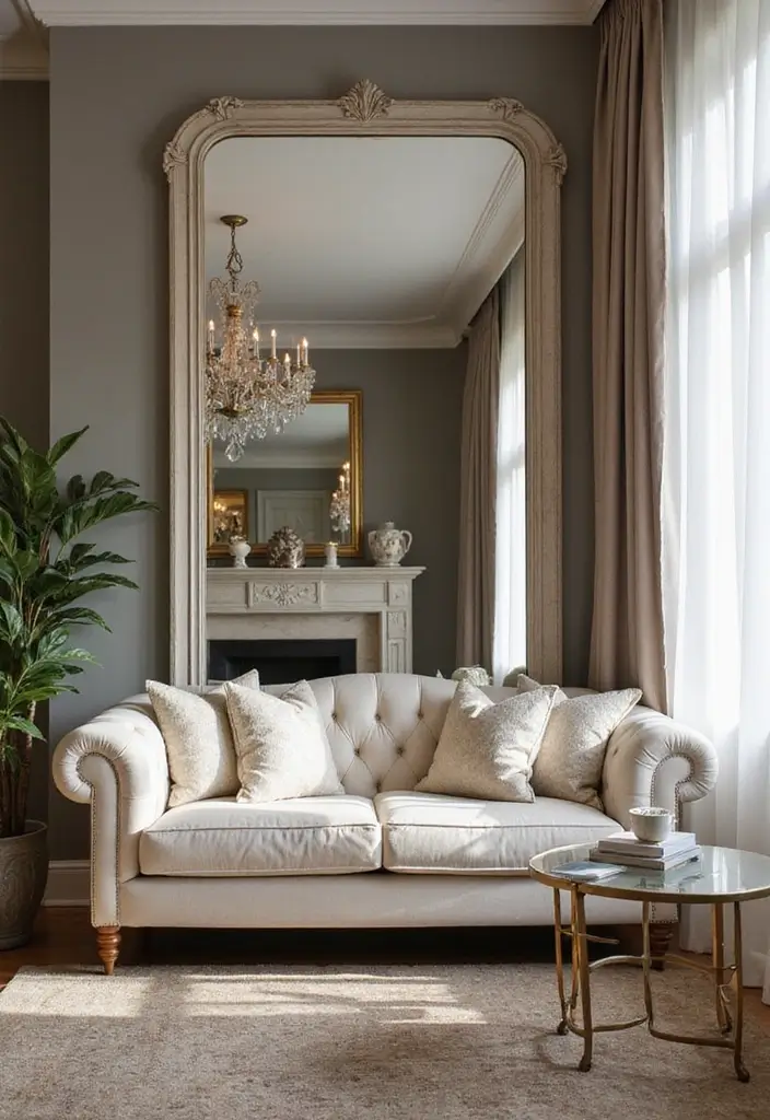 15 Stunning Mirror Decor Ideas That Will Transform Your Living Room (Wait Until You See #9!) - 11. Mirrored Backdrops