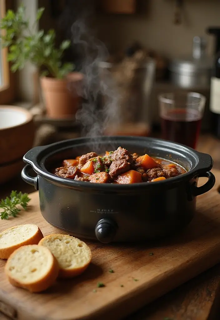 6 Slow Cooker Beef Stews That Are Simplicity at Its Best (Pair with Garlic Bread for Perfection!) - 4. Italian Beef Stew
