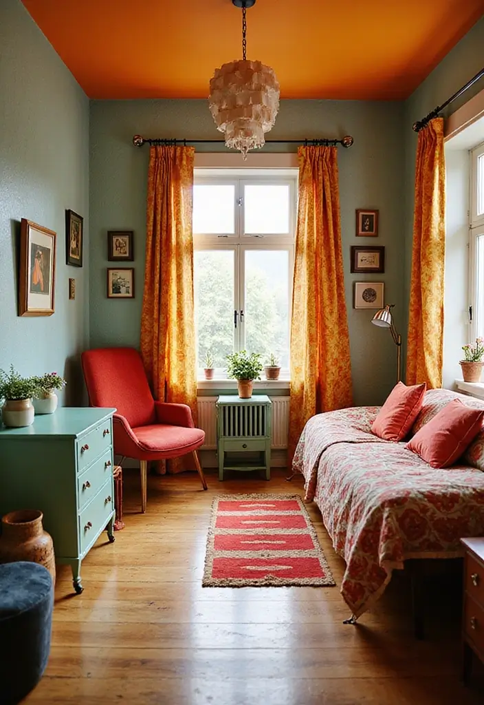 20 Bold Color Patterns for Your Bedroom That Will Leave You Breathless! - 10. Retro Revival