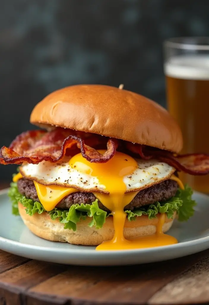 21 Cheesy Cheeseburger Recipes That'll Make You Melt (Literally!) - 8. Breakfast Cheeseburger