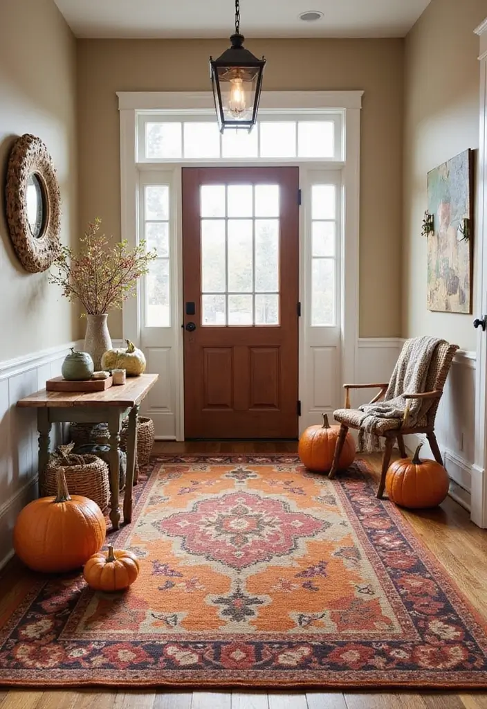 15 Cozy Entryway Rugs That'll Make You Feel Right at Home (You'll Love #5!) - 15. Warm Colors: Autumn-Inspired Rugs