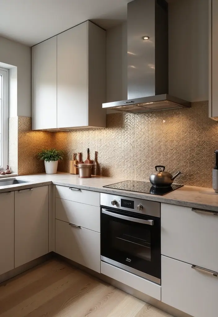 10 Stunning Art Tiles for Your Kitchen That Will Transform Your Cooking Space! - 9. Metallic Tiles