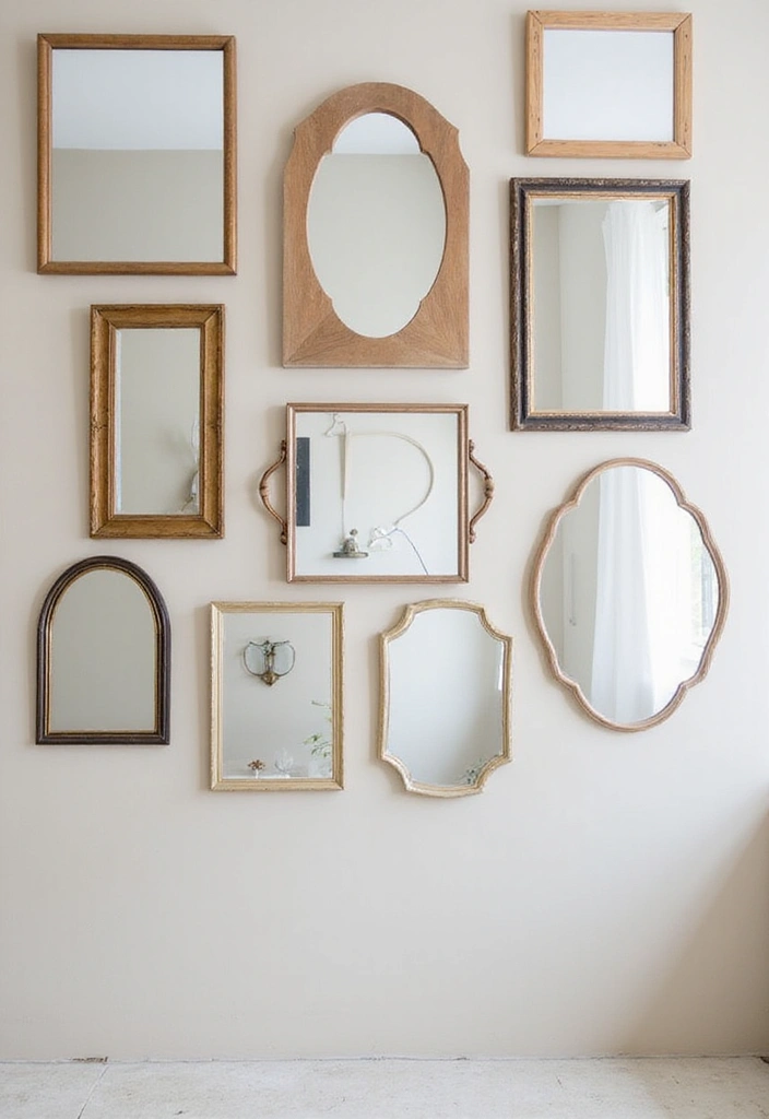 15 Stunning Mirror Decor Ideas That Will Transform Your Living Room (Wait Until You See #9!) - 1. Gallery Wall of Mirrors