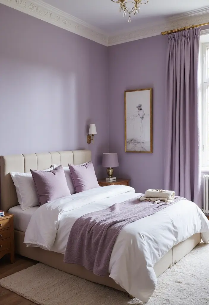 12 Art Deco Color Palettes That Will Inspire Your Next Home Makeover (Don’t Miss #6!) - 8. Lavender & Gold