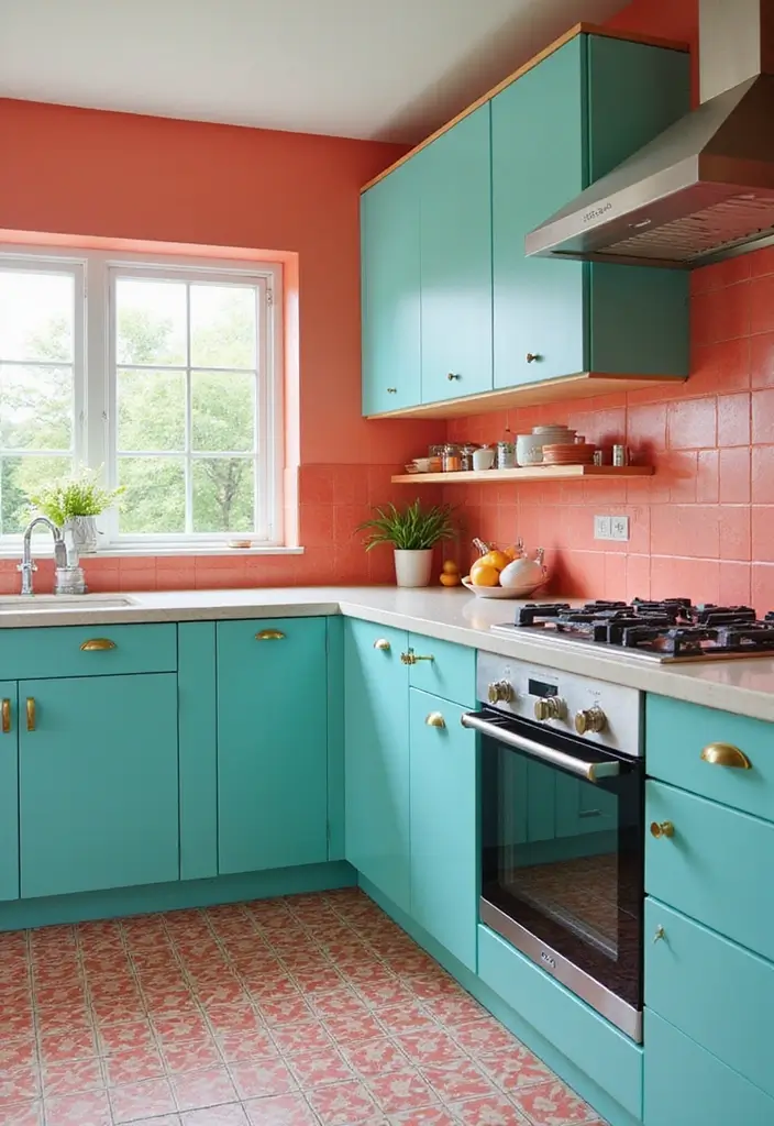 12 Art Deco Color Palettes That Will Inspire Your Next Home Makeover (Don’t Miss #6!) - 4. Turquoise & Coral
