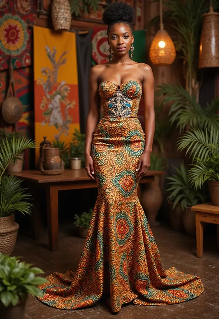 21 Stunning Wedding Dresses from Around the Globe That Will Make You Say ‘I Do!’ - 14. The Exquisite Kente Cloth Dress from Ghana