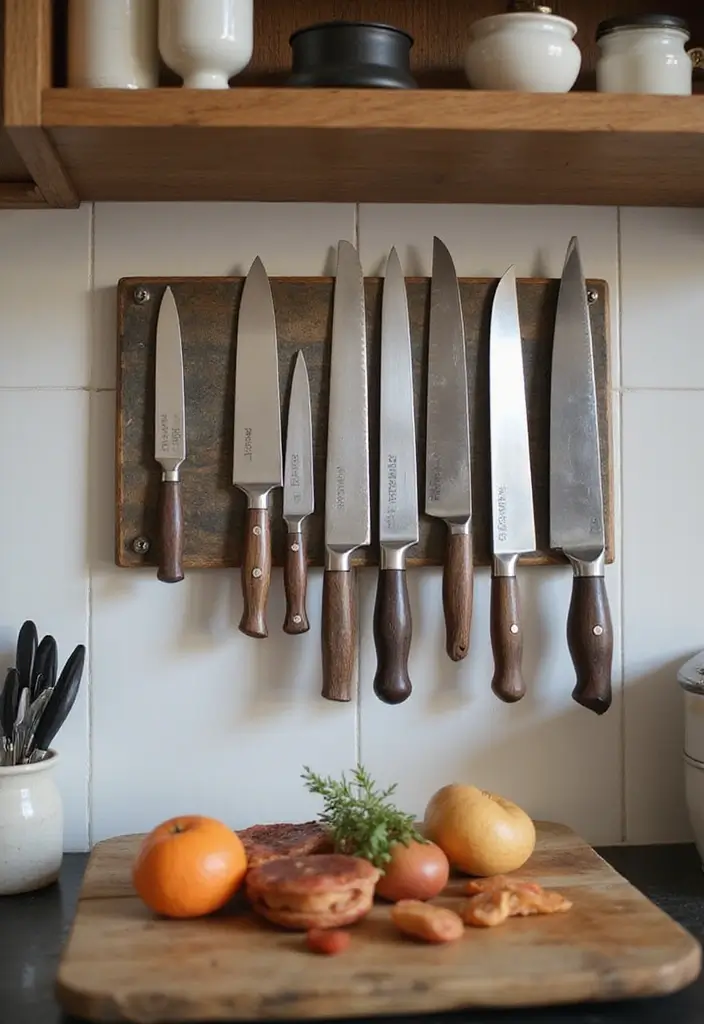 20 Drawer Storage Solutions That Will Revolutionize Your Kitchen (#8 Is a Game-Changer!) - 7. Magnetic Knife Strips