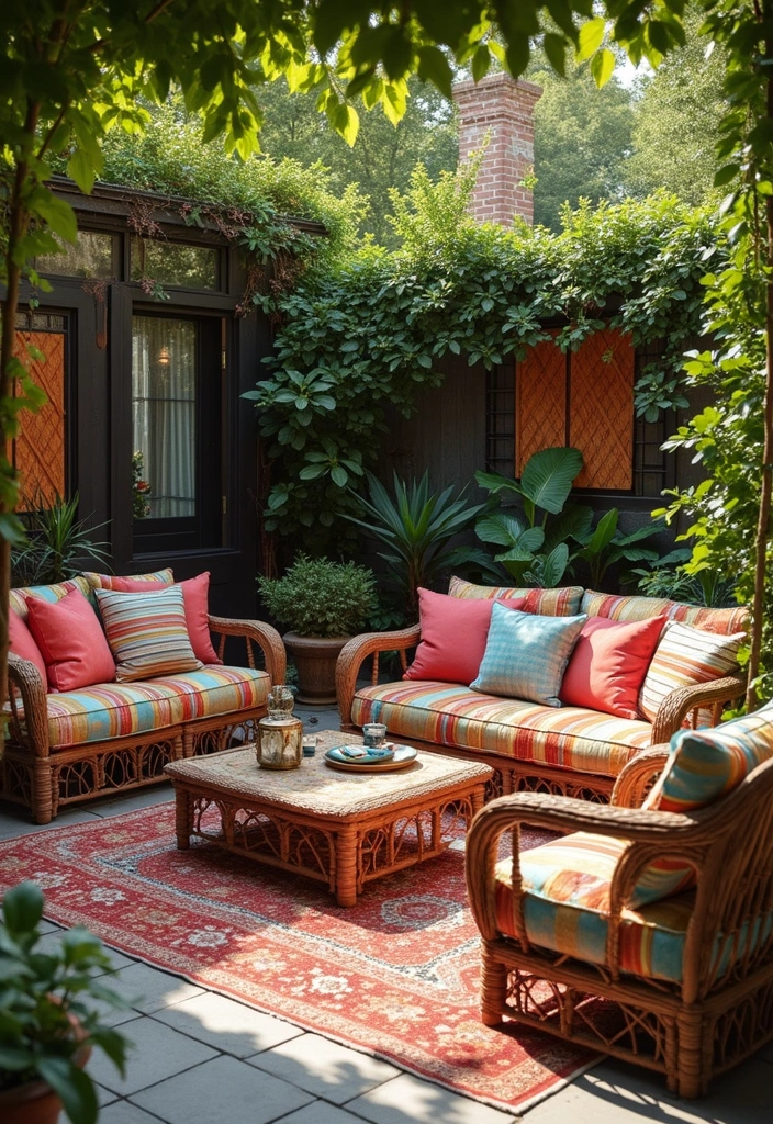 21 Stunning Bohemian Outdoor Spaces That Will Make You Never Want to Leave! - 4. Eclectic Furniture Mix