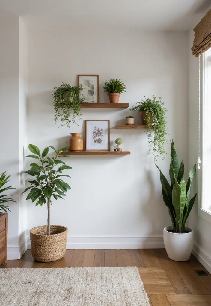 16 False Ceiling Hacks for Small Rooms That'll Maximize Your Space! - 3. Add Floating Shelves for Storage