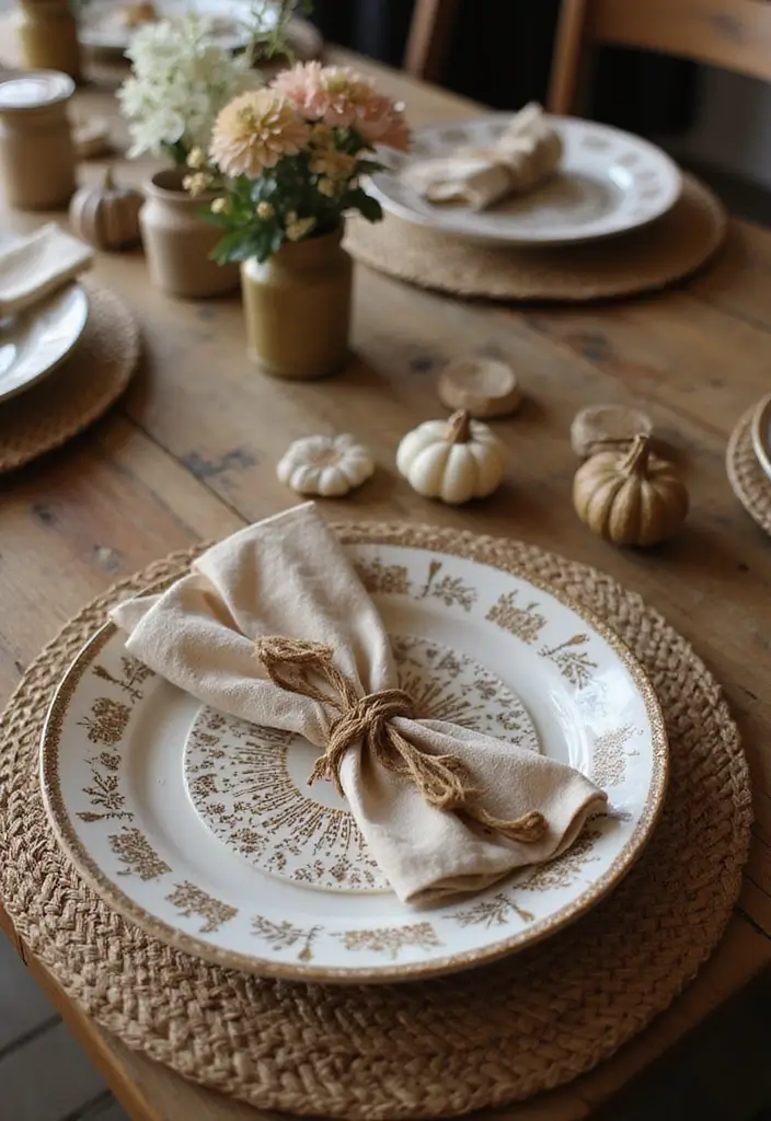 10 Cozy Fall Table Decorations to Transform Your Dining Experience This Season! - 5. Elegant Autumn Place Settings