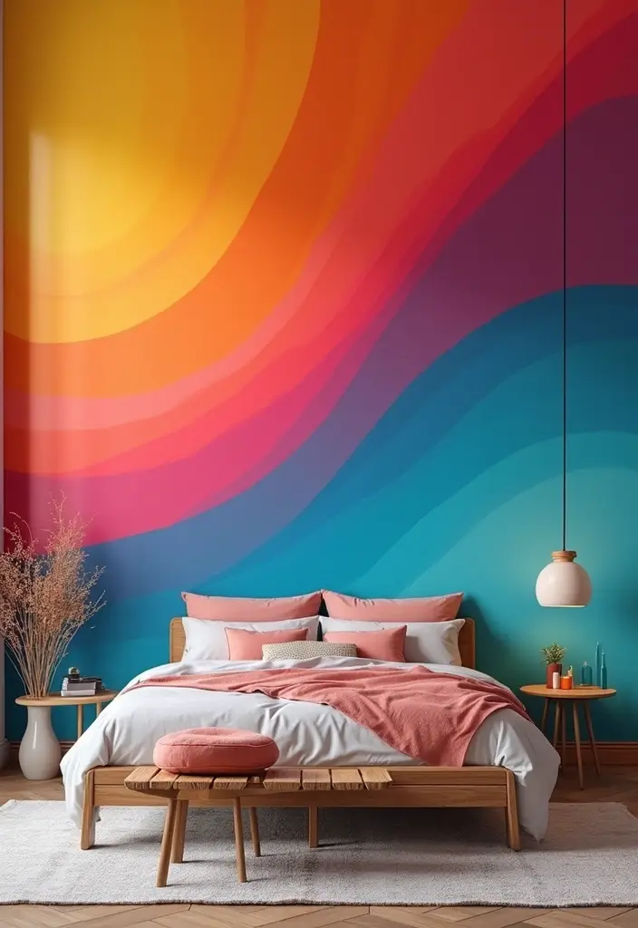 20 Bold Color Patterns for Your Bedroom That Will Leave You Breathless! - 3. Striking Ombre