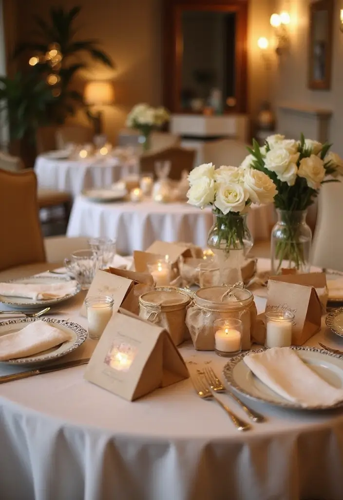 10 Cozy Fall Table Decorations to Transform Your Dining Experience This Season! - 9. Personalized Favors for Guests