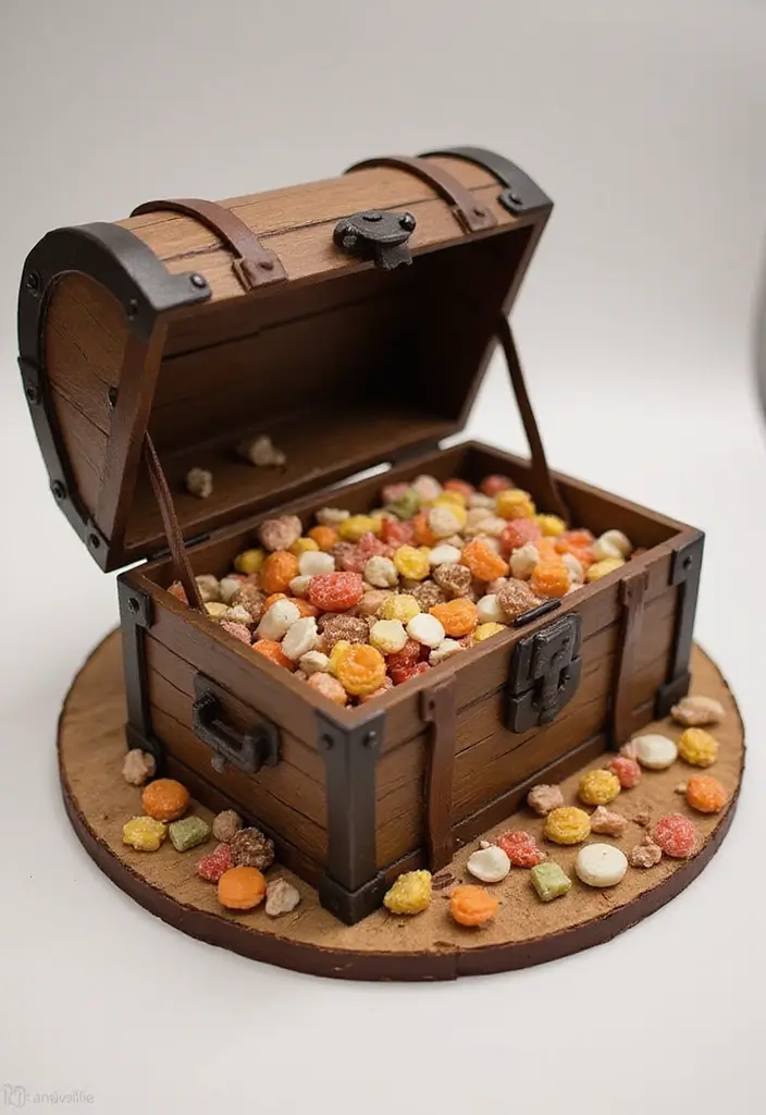 20 Stunning Moana Cake Designs to Make Your Birthday Celebration Unforgettable! - 18. Moana Treasure Chest Cake