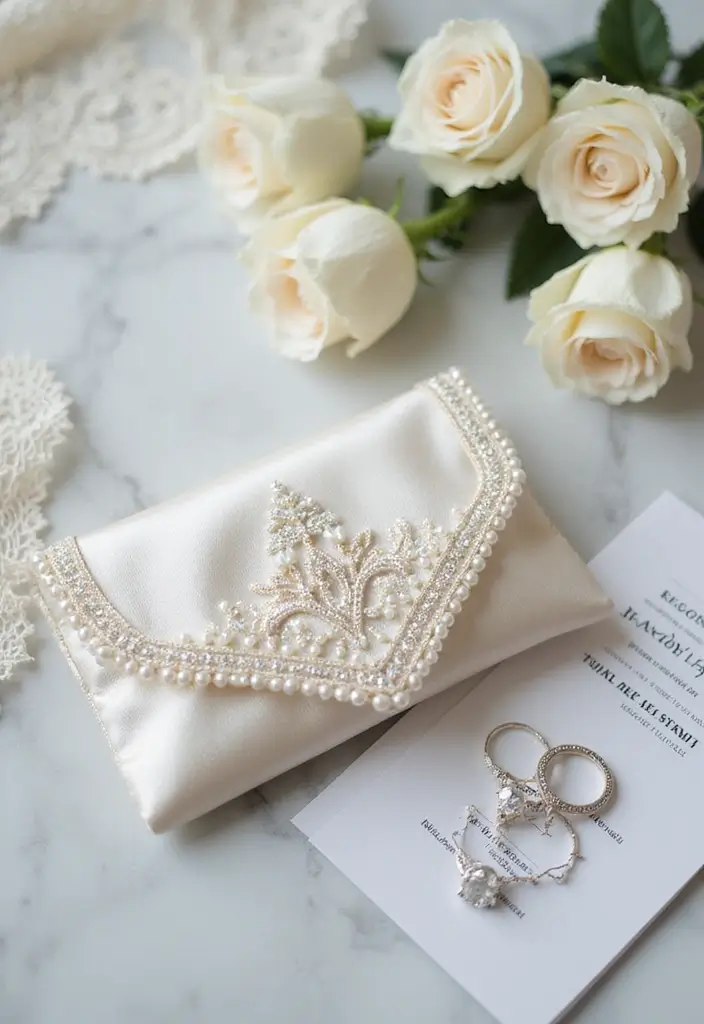 17 Trendy Handmade Pearl Pouches That Will Steal the Show This Wedding Season! - 16. Personalized Pearl Pouch