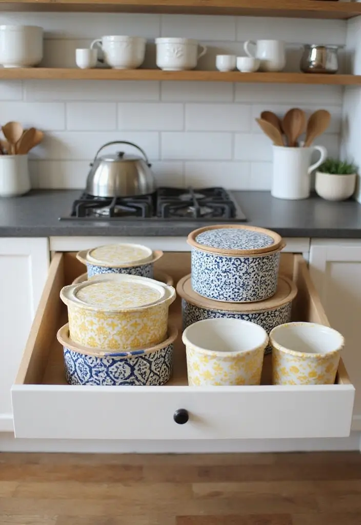 20 Drawer Storage Solutions That Will Revolutionize Your Kitchen (#8 Is a Game-Changer!) - 20. Decorative Drawer Storage