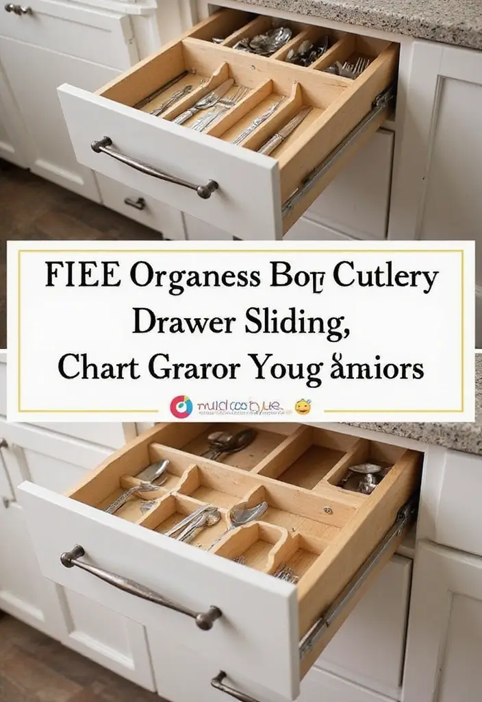 20 Drawer Storage Solutions That Will Revolutionize Your Kitchen (#8 Is a Game-Changer!) - 5. Cutlery Organizer with Sliding Inserts