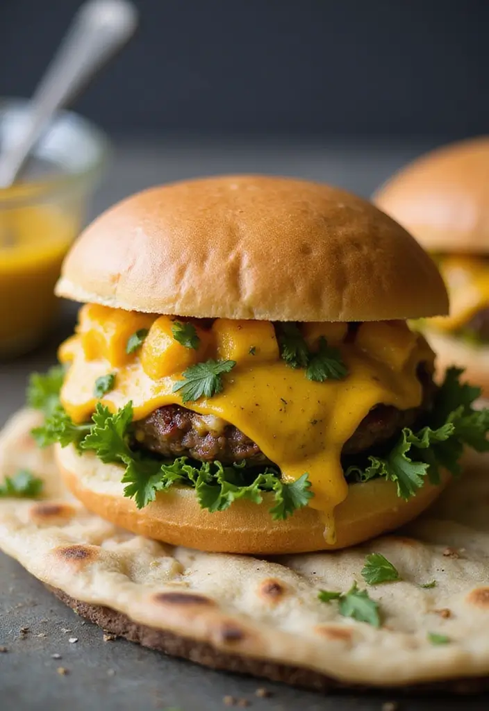 21 Cheesy Cheeseburger Recipes That'll Make You Melt (Literally!) - 19. Curry Cheeseburger