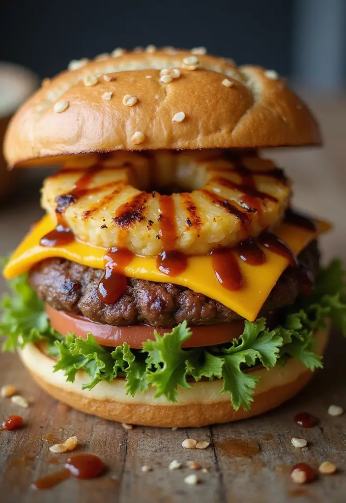 21 Cheesy Cheeseburger Recipes That'll Make You Melt (Literally!) - 18. Hawaiian Cheeseburger