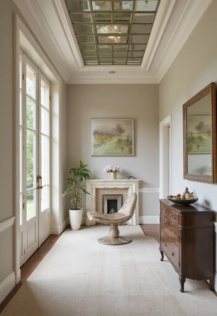 16 False Ceiling Hacks for Small Rooms That'll Maximize Your Space! - 6. Incorporate Mirrored Elements