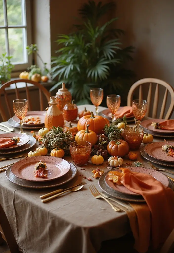 10 Cozy Fall Table Decorations to Transform Your Dining Experience This Season! - 6. Mixing and Matching Colors